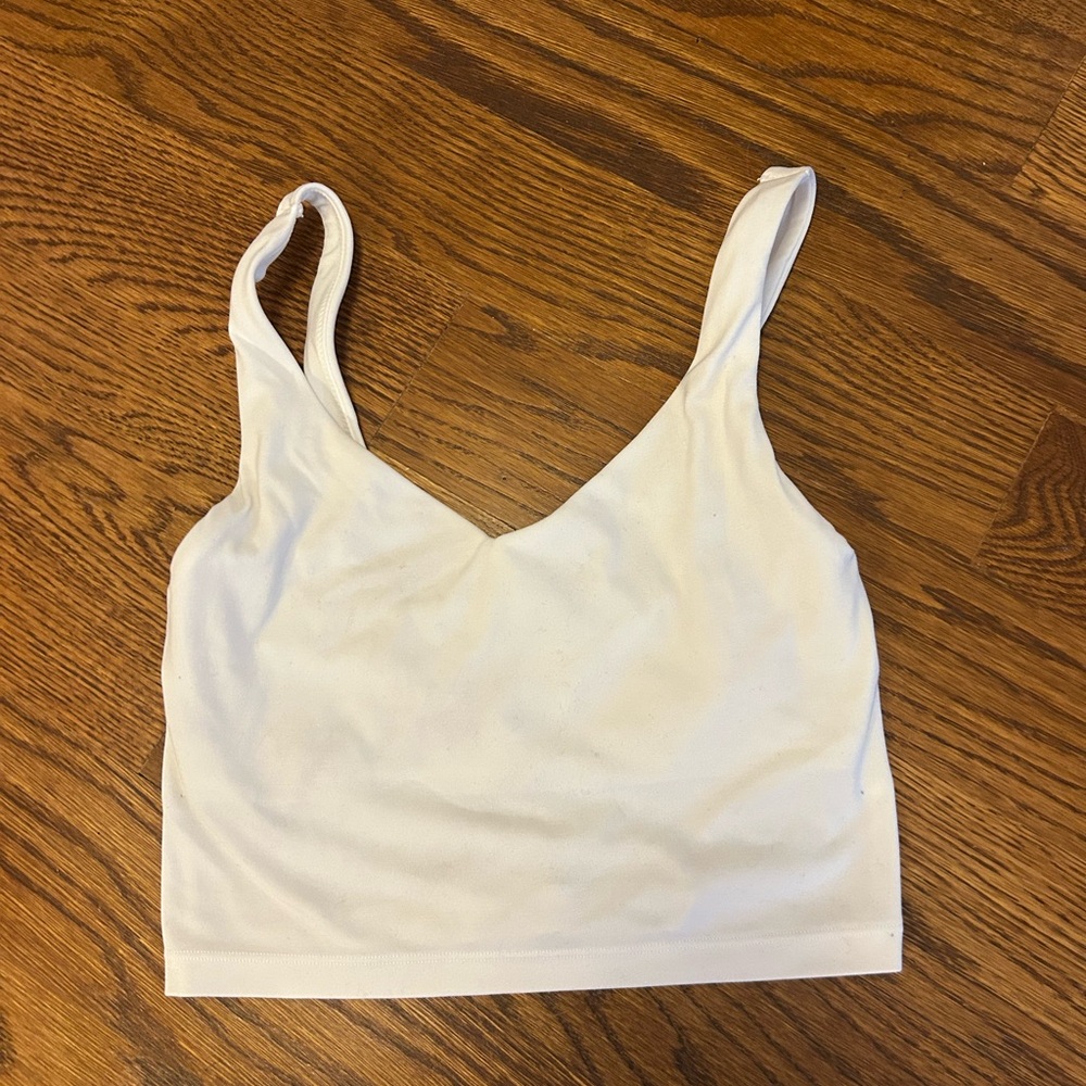 White Cropped Tank Top
